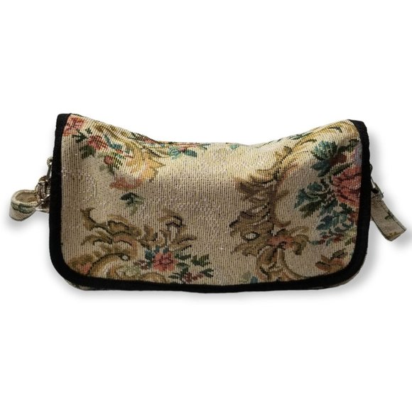 Floral Tapestry Shoulder Bag With Adjustable Strap FairyCore Nature CottageCore - Picture 5 of 10